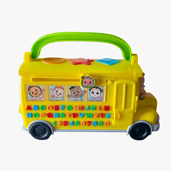 Cocomelon Adorable Teaching School  Bus Carry Along Talking Lights Sound & Music - Picture 2 of 4